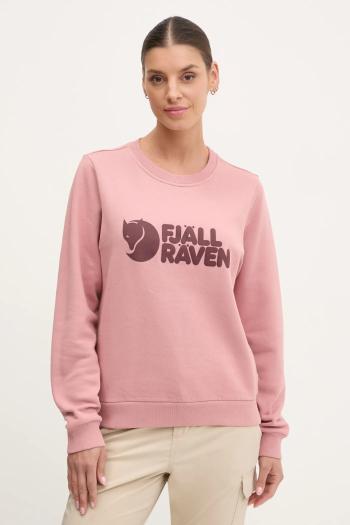 Tepláková mikina Fjallraven Fjällräven Logo ružová farba, s potlačou, F84143