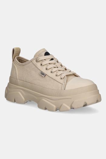 Tenisky Buffalo Cade Lace Up Lo dámske, béžová farba, 1622458-CRE