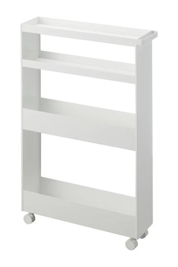 Yamazaki polc kerekeken Tower Slim 13 x 48 x 80.5 cm fehér