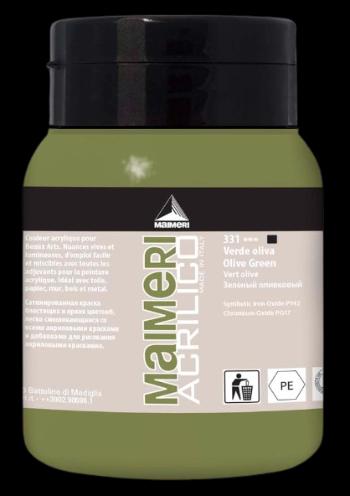 MAIMERI ACRILICO - Akrylové farby 331 - olive green, 0,5 L