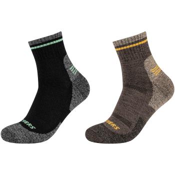 Skechers  2PPK Men Trail Wool Quarter Socks  Športové ponožky Šedá