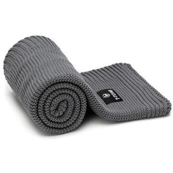 T-TOMI Pletená deka AUTUMN Dark grey waves (8595695401567)