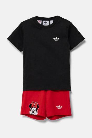Detská bavlnená súprava adidas Originals čierna farba, JD0575