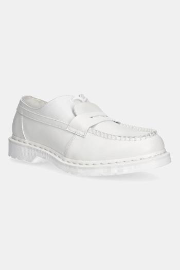 Kožené mokasíny MM6 Maison Margiela x Dr. Martens biela farba, SH3WR0005