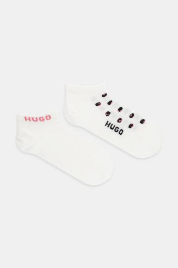 Ponožky HUGO 2-pak béžová farba, 50545114
