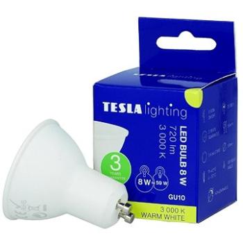 TESLA LED žiarovka BULB GU10, 8 W, teplá biela (GU100830-7)