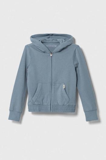 Detská mikina Abercrombie & Fitch s kapucňou, jednofarebná