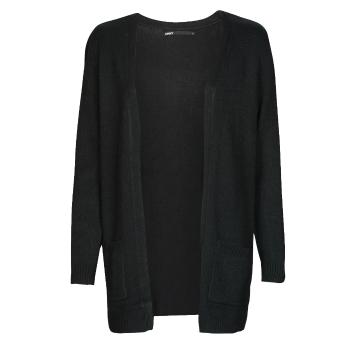 Only  ONLLESLY L/S OPEN CARDIGAN KNT NOOS  Vesty bez rukávov/Cardigany Čierna