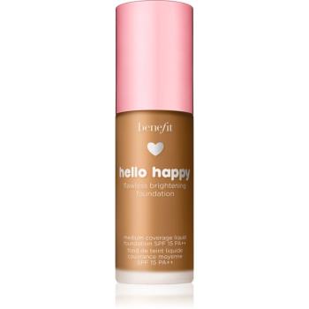 Benefit Hello Happy Flawless Brightening Foundation rozjasňujúci tekutý make-up SPF 15 odtieň 07 Medium-Tan Neutral 30 ml