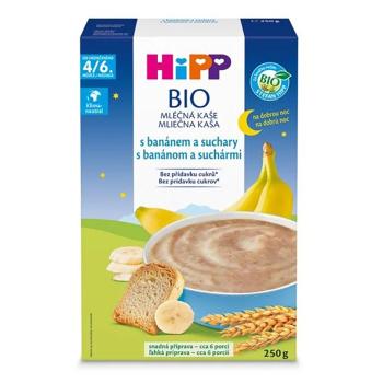 HIPP Mliečna kaša na dobrú noc s banánom a suchármi BIO 250 g