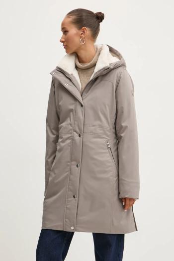 Bunda Hollister Co. dámska, béžová farba, prechodná, KI344-4657
