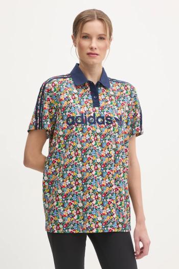 Polo tričko adidas Originals Liberty dámske, tmavomodrá farba, JC7786