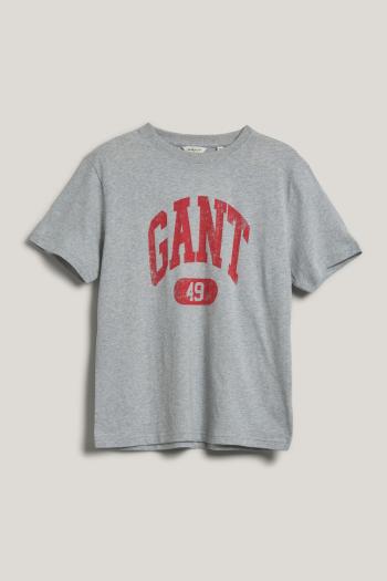 TRIČKO GANT 49 ARCH RELAXED T-SHIRT LIGHT GREY MELANGE