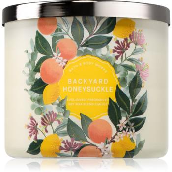 Bath & Body Works Backyard Honeysuckle vonná sviečka 411 g