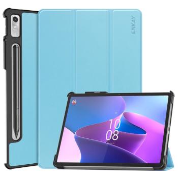 ENKAY LEATHER Zaklápací obal pre Lenovo Tab P11 Pro Gen2 svetlomodrý