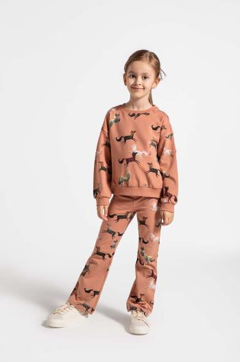 Detské bavlnené legíny Coccodrillo ružová farba, vzorované, RODEO GIRL KIDS