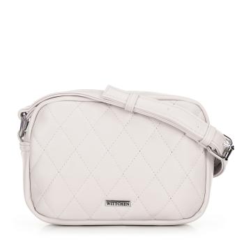 Dámska crossbody z imitácie kože zlomená biela 100-4Y-230-0