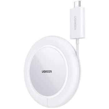 Ugreen CD245 MagSafe bezdrôtová nabíjačka USB-C 15W, biela (CD245-40123)