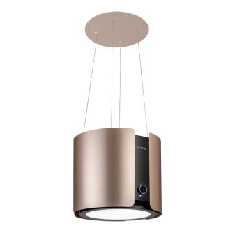 Klarstein Skyfall Smart, digestor, 45 cm, ostrovčekový, 402 m³/h, LED, nehrdzavejúca oceľ, zlatý