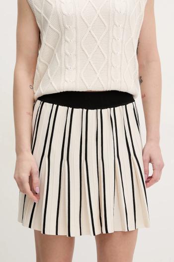 Sukňa Guess béžová farba, mini, áčkový strih, V5GD00 Z3D60