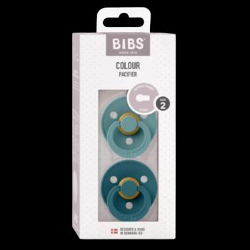 BIBS Colour Cumlíky z prírodného kaučuku , veľkosť 2, Nordic Mint/Forest Lake 2 ks