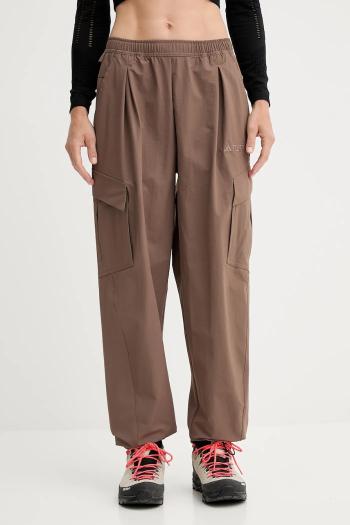 Turistické nohavice adidas TERREX hnedá farba, jednofarebné, JM9857