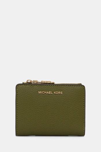 Kožená peňaženka MICHAEL Michael Kors dámska, zelená farba, 32S4G8ED7L