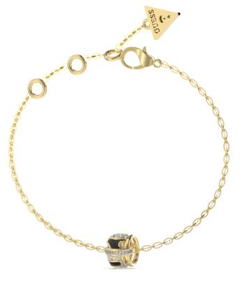 Guess Slušivý pozlátený náramok s kryštálmi Fabulous Me JUBB05192JWYGBK 18,5 cm