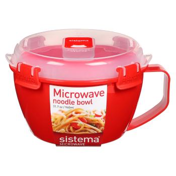 SISTEMA Microwave Dóza na rezance a hranolky červená 940 ml