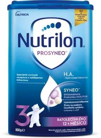 NUTRILON 3 Prosyneo H.A.batoľacie mlieko od uk. 12. mesiaca 800 g