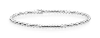 Sparkling Jewels Strieborný guličkový náramok pre ženy Saturn SB-S-3MM-ADD