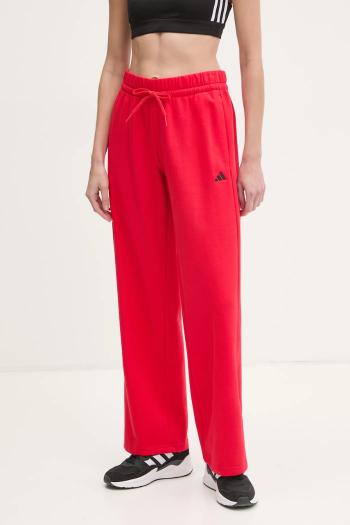 Tepláky adidas Essentials červená farba, jednofarebné, JI6051