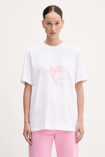 Bavlnené tričko Fiorucci White Cupid Print Regular Fit T-Shirt dámske, biela farba, W02SMTSH323CJ01WH09