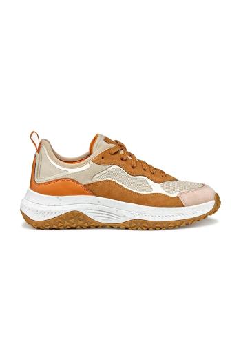 Tenisky Geox D OLIVIERA + GRIP dámske, hnedá farba, D55VNA 0AS22 CH66N