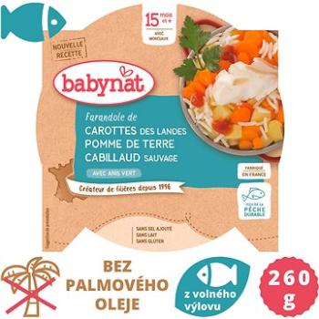 BABYNAT, Mrkva a zemiaky s treskou, 260 g (3288131530536)