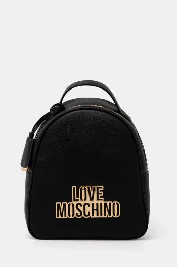 Ruksak Love Moschino dámsky, čierna farba, malý, s nášivkou, JC4338PP0L