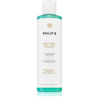 Philip B. White Label Nordic Wood čistiaci šampón na telo a vlasy 350 ml