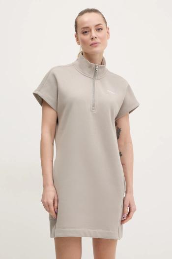 Šaty Dkny béžová farba, mini, rovný strih, DP5D4895