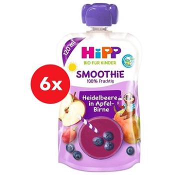 HiPP BIO Smoothie Jablko-Hruška-Čučoriedky 6× 120 ml (4062300325142)