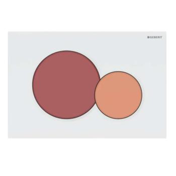 GEBERIT - Sigma01 Ovládanie splachovania, karmínovo červená/oranžová/biela 115.770.FY.5