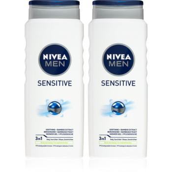 NIVEA MEN Sensitive sprchový gél na telo a vlasy výhodné balenie