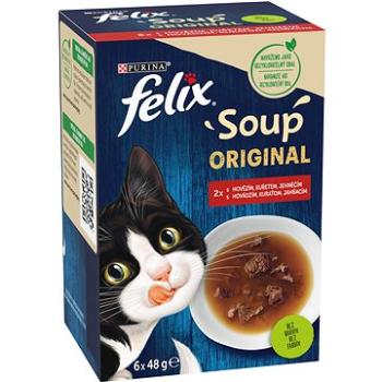 Felix Soup - Lahodný výber s hovädzím, kuraťom a jahňacím, 6 × 48 g (8445290290731)