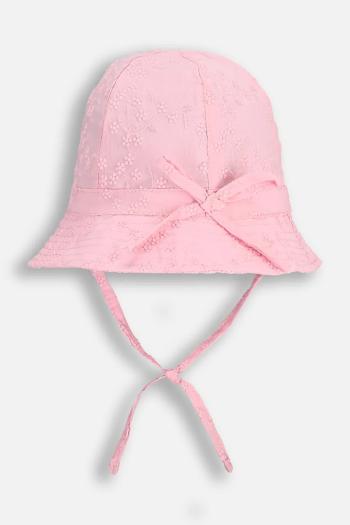 Detský bavlnený klobúk Coccodrillo ružová farba, bavlnené, ACCESSORIES SUMMER GIRL