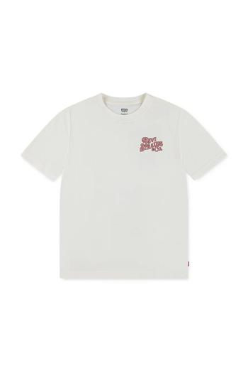 Detské tričko Levi's WORN BY COWBOYS TEE béžová farba, s potlačou, 9EN901