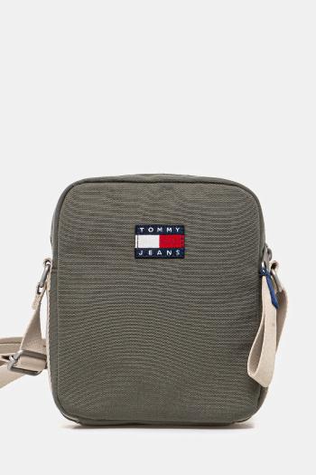 Malá taška Tommy Jeans zelená farba, AM0AM13277