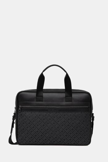 Taška na notebook Tommy Hilfiger čierna farba, AM0AM13491