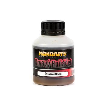 Mikbaits Booster Krvavý Huňáček 250ml - Frankfurtská klobása,Mikbaits Booster Krvavý Huňáček 250ml - Frankfurtská klobása