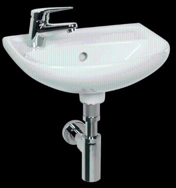 Umývadielko Jika Lyra plus 40x31 cm otvor pre batériu vľavo H8153810001051