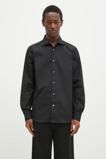 Bavlnená košeľa Paul Smith pánska, čierna farba, slim, s klasickým golierom, M1R-790Y-M00050