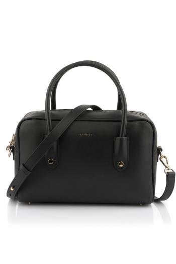 KABELKA GANT ICONIC MEDIUM LEATHER BAG BLACK